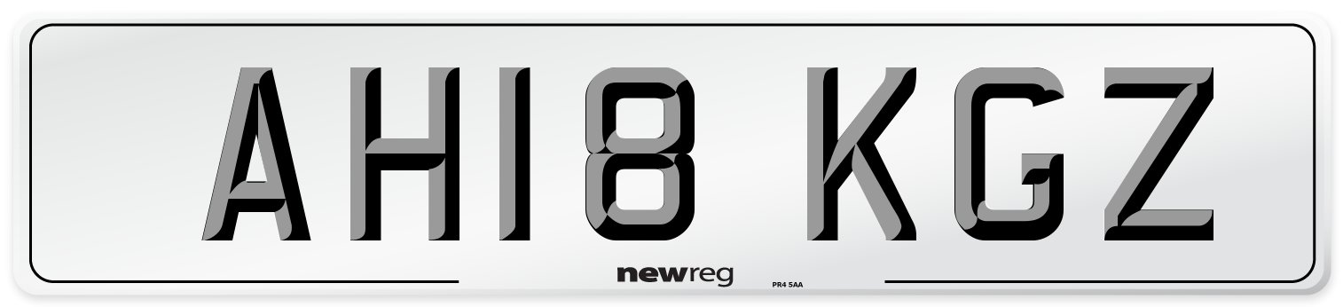 AH18 KGZ Number Plate from New Reg